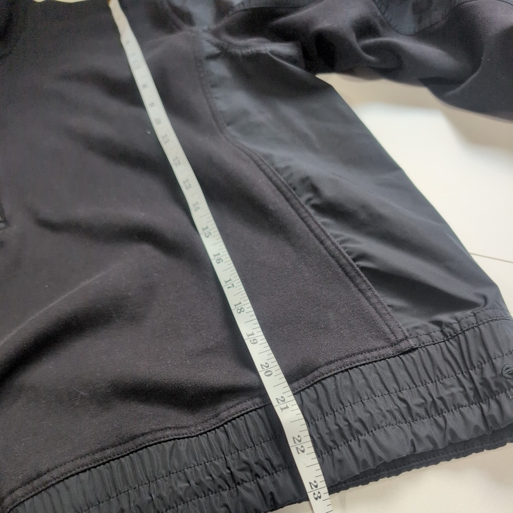Athleta Triumph Hybrid Half Zip Sweatshirt Pullover Black Womens Large 532520 - Picture 10 of 11